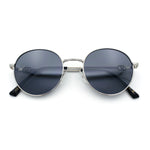 Classy Windsor Retro Metal Rim Round Luxe Metal Rim Sunglasses