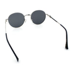 Classy Windsor Retro Metal Rim Round Luxe Metal Rim Sunglasses