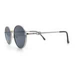 Classy Windsor Retro Metal Rim Round Luxe Metal Rim Sunglasses