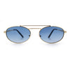Retro Top Double Bridge Hustler Oval Metal Rim Sunglasses