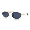 Retro Top Double Bridge Hustler Oval Metal Rim Sunglasses