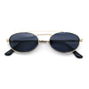 Retro Top Double Bridge Hustler Oval Metal Rim Sunglasses