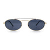 Retro Top Double Bridge Hustler Oval Metal Rim Sunglasses