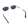 Retro Top Double Bridge Hustler Oval Metal Rim Sunglasses