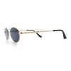 Retro Top Double Bridge Hustler Oval Metal Rim Sunglasses