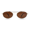 Retro Top Double Bridge Hustler Oval Metal Rim Sunglasses