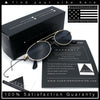 Retro Top Double Bridge Hustler Oval Metal Rim Sunglasses