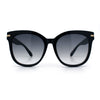 Womens XL Oversized High Temple Horn Rim Plastic Sunglasses