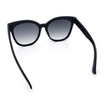 Womens XL Oversized High Temple Horn Rim Plastic Sunglasses