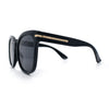 Womens XL Oversized High Temple Horn Rim Plastic Sunglasses
