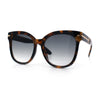 Womens XL Oversized High Temple Horn Rim Plastic Sunglasses