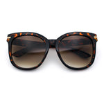 Womens XL Oversized High Temple Horn Rim Plastic Sunglasses