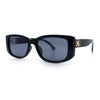 Womens Narrow Rectangle Mod Luxury Fashion Plastic Sunglasses