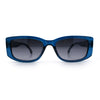 Womens Narrow Rectangle Mod Luxury Fashion Plastic Sunglasses