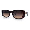 Womens Narrow Rectangle Mod Luxury Fashion Plastic Sunglasses