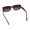 Womens Narrow Rectangle Mod Luxury Fashion Plastic Sunglasses