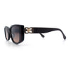 Womens Narrow Rectangle Mod Luxury Fashion Plastic Sunglasses