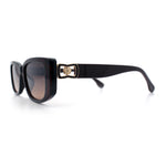 Womens Narrow Rectangle Mod Luxury Fashion Plastic Sunglasses