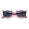 Womens Narrow Rectangle Mod Luxury Fashion Plastic Sunglasses