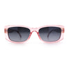 Womens Narrow Rectangle Mod Luxury Fashion Plastic Sunglasses
