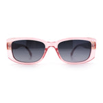 Womens Narrow Rectangle Mod Luxury Fashion Plastic Sunglasses