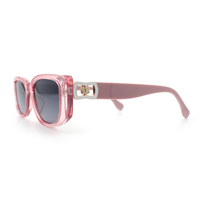 Womens Narrow Rectangle Mod Luxury Fashion Plastic Sunglasses