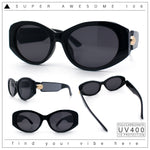 Womens Oversized Oval Mod Luxury Fashion Plastic Sunglasses