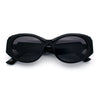 Womens Oversized Oval Mod Luxury Fashion Plastic Sunglasses