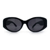 Womens Oversized Oval Mod Luxury Fashion Plastic Sunglasses