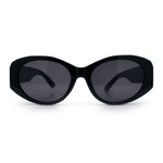 Womens Oversized Oval Mod Luxury Fashion Plastic Sunglasses