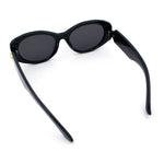 Womens Oversized Oval Mod Luxury Fashion Plastic Sunglasses