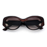 Womens Oversized Oval Mod Luxury Fashion Plastic Sunglasses