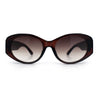 Womens Oversized Oval Mod Luxury Fashion Plastic Sunglasses