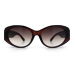 Womens Oversized Oval Mod Luxury Fashion Plastic Sunglasses