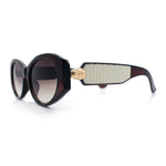 Womens Oversized Oval Mod Luxury Fashion Plastic Sunglasses