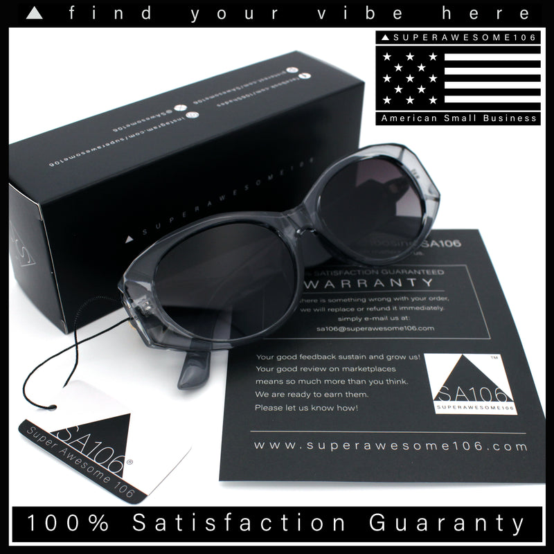 Womens Oversized Oval Mod Luxury Fashion Plastic Sunglasses