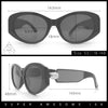 Womens Oversized Oval Mod Luxury Fashion Plastic Sunglasses