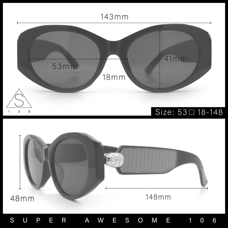 Womens Oversized Oval Mod Luxury Fashion Plastic Sunglasses