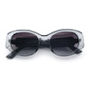 Womens Oversized Oval Mod Luxury Fashion Plastic Sunglasses