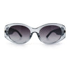 Womens Oversized Oval Mod Luxury Fashion Plastic Sunglasses