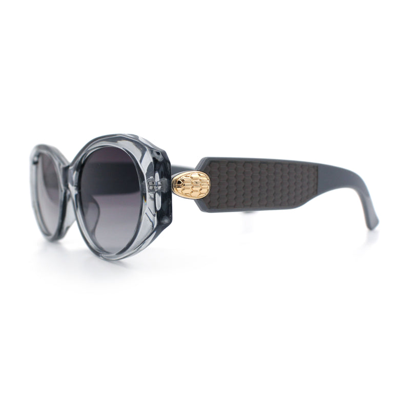 Womens Oversized Oval Mod Luxury Fashion Plastic Sunglasses