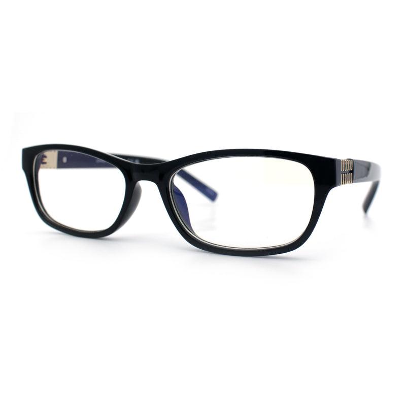 Classy Narrow Rectangle Blue Light Filter Clear Lens Computer Glasses