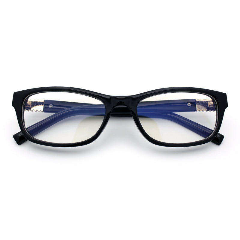 Classy Narrow Rectangle Blue Light Filter Clear Lens Computer Glasses