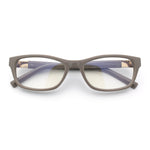 Classy Narrow Rectangle Blue Light Filter Clear Lens Computer Glasses