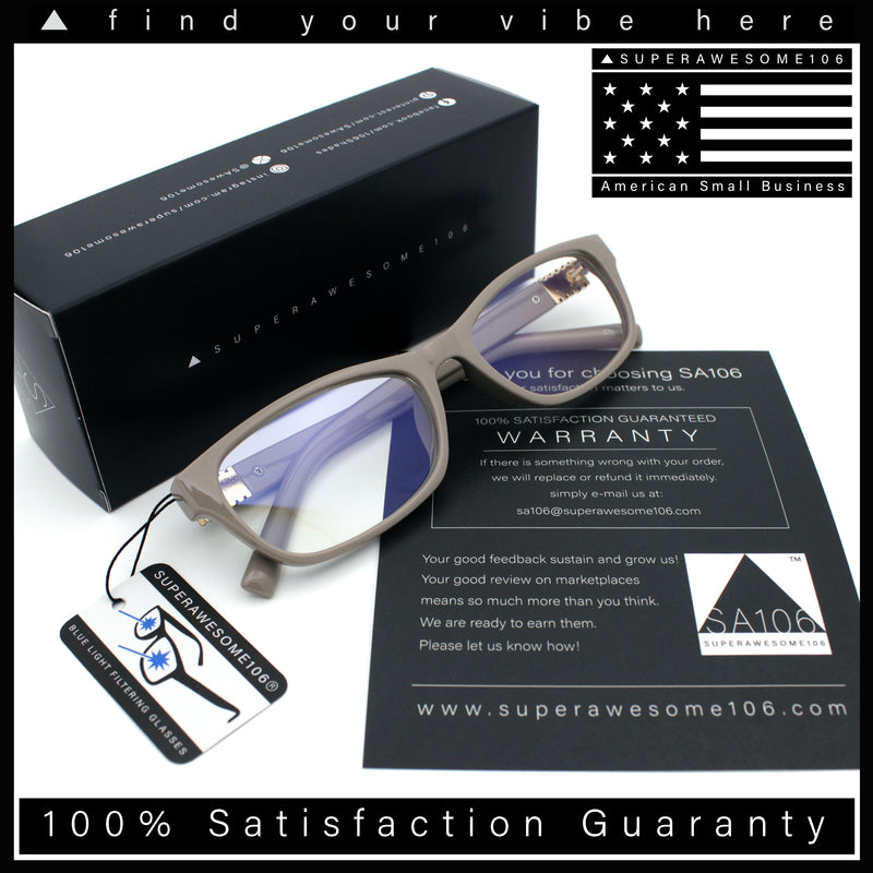 Classy Narrow Rectangle Blue Light Filter Clear Lens Computer Glasses