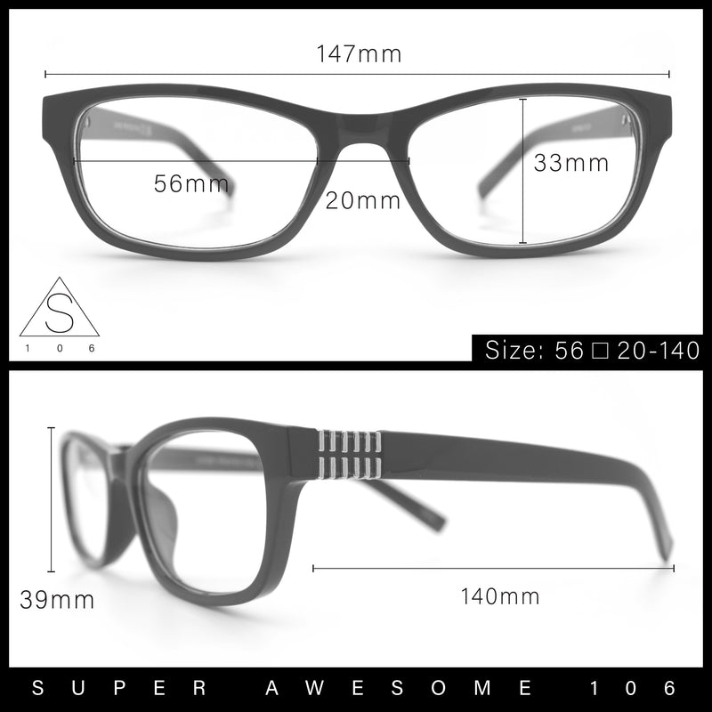 Classy Narrow Rectangle Blue Light Filter Clear Lens Computer Glasses