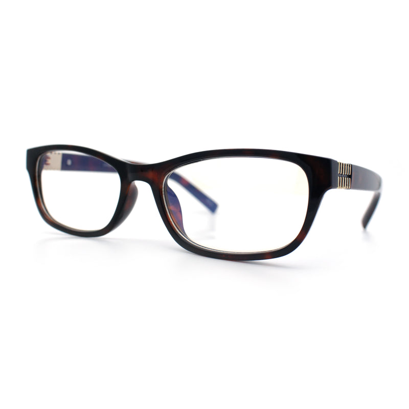 Classy Narrow Rectangle Blue Light Filter Clear Lens Computer Glasses