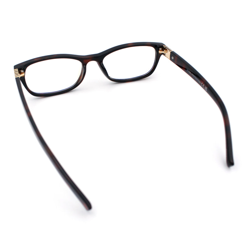 Classy Narrow Rectangle Blue Light Filter Clear Lens Computer Glasses