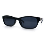 Womens Classy Narrow Rectangle Horn Rim Plastic Fashion Sunglasses