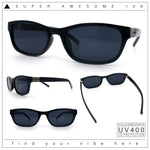 Womens Classy Narrow Rectangle Horn Rim Plastic Fashion Sunglasses